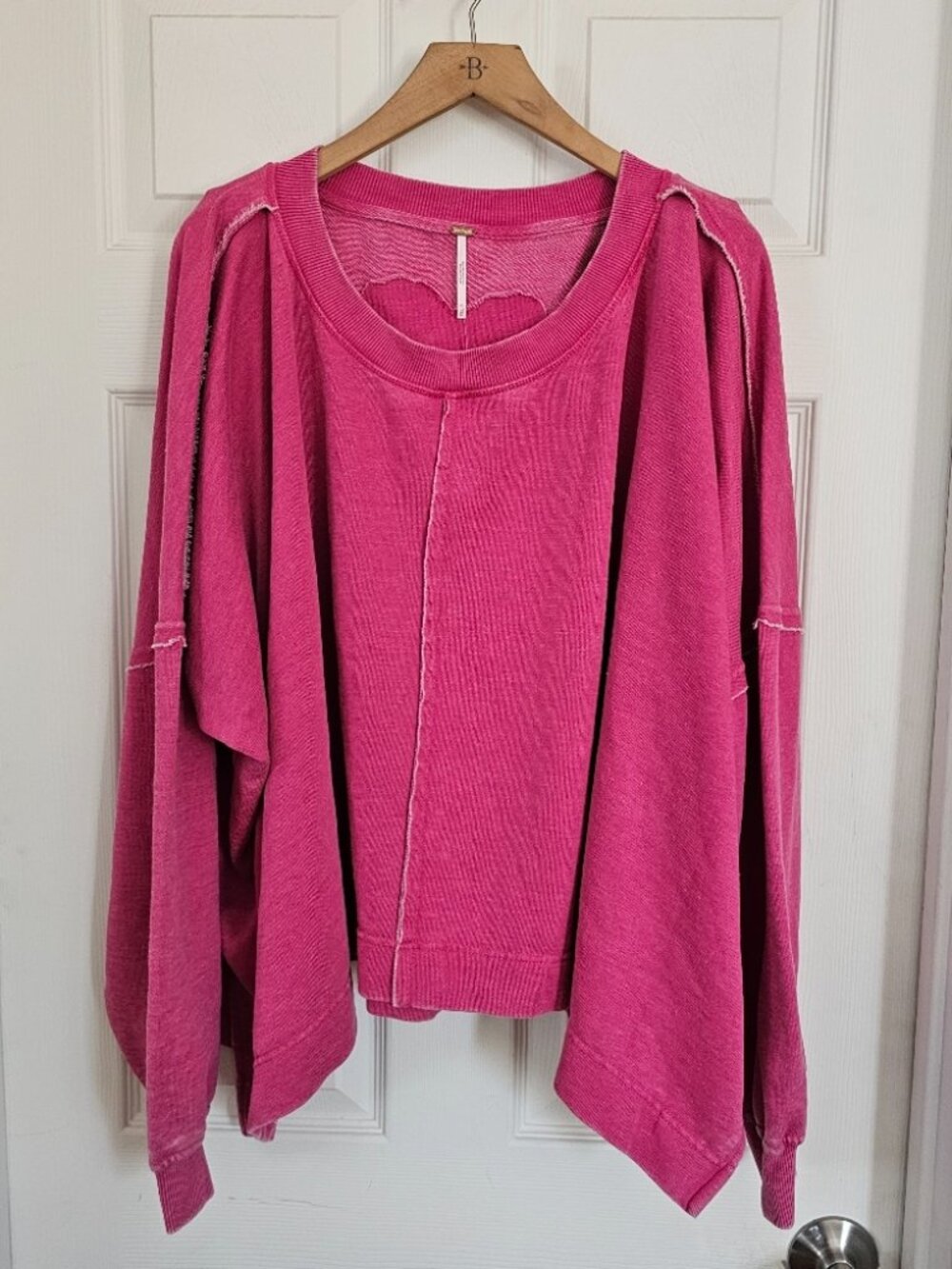 Free People Daisy Sweatshirt- Dragonfruit Sorbet - Picture 4 of 9
